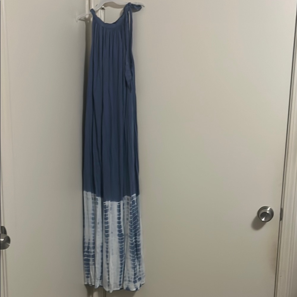 Blue and White Maxi Dress